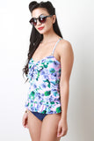 Rose Ruffle Tankini Set