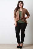 Draping Suede Quarter Sleeve Jacket