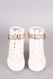 Liliana Fabulous Lace-Up High Top Wedge Sneaker