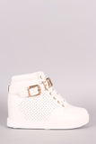 Liliana Fabulous Lace-Up High Top Wedge Sneaker