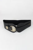 Western Buckle Wide Elastic Belt