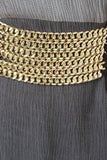 Wide Chain Detail Elastic Belt