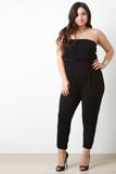 Strapless Ruched Jumpsuit