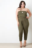 Strapless Ruched Jumpsuit