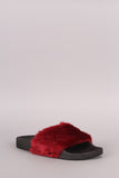 Bamboo Fur Slide Sandal