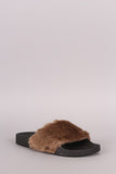 Bamboo Fur Slide Sandal