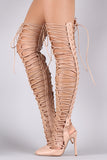 Strappy Back Lace-Up Over-The-Knee Gladiator Pump