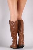 Bamboo Side Tab Riding Knee High Boots