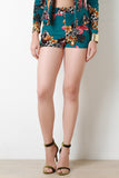 Floral Print High Waisted Shorts