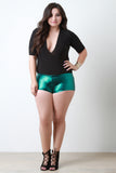 Metallic Booty Spandex Shorts