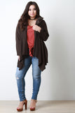 Detachable Faux Fur Collar Cardigan