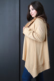 Detachable Faux Fur Collar Cardigan