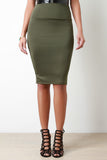 High Waist Vent Slit Pencil Skirt