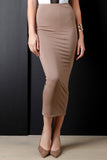 Double Jersey High Waist Maxi Skirt