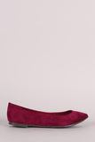 Breckelle Vegan Suede Pointy Toe Flats