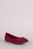 Breckelle Vegan Suede Pointy Toe Flats