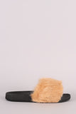 Open Toe Furry Slide Sandal