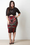 Egyptian Queen High Waist Midi Skirt