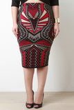 Egyptian Queen High Waist Midi Skirt