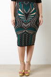 Egyptian Queen High Waist Midi Skirt