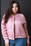 Silky Single Pocket Bomber Jacket