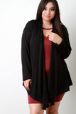 Open Front Draped Cardigan