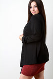 Open Front Draped Cardigan