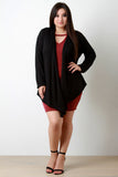 Open Front Draped Cardigan