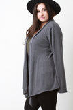 Open Front Draped Cardigan