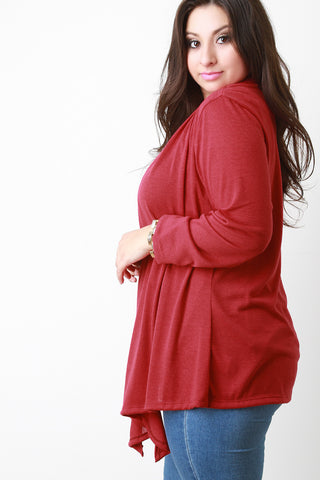 Open Front Draped Cardigan