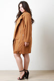 Moto Style Knit Trench Coat