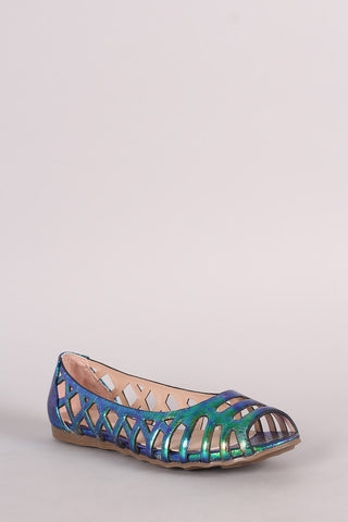 Liliana Holographic Laser-Cut Flat