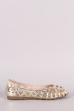 Liliana Mirror Metallic Caged Laser Cutout Flat