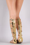 Liliana Shiny Patent Strappy Gladiator Flat Sandal