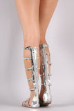 Liliana Shiny Patent Strappy Gladiator Flat Sandal