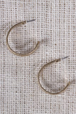 Open Hammered Hoop Earrings