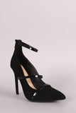 Liliana Suede Trio Straps Stiletto Pump