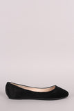 Bamboo Crushed Velvet Slip On Ballet Flat