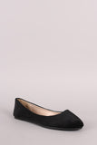 Bamboo Crushed Velvet Slip On Ballet Flat