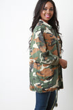 Drawstring Camouflage Utility Jacket