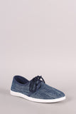 Low Top Lace-Up Denim Sneaker