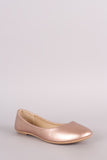 Metallic Slip On Round Toe Ballet Flat