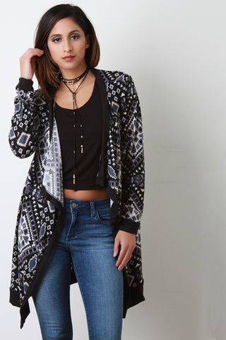 Geo Tribal Waterfall Cardigan