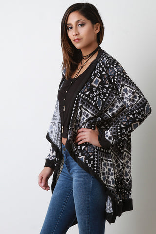 Geo Tribal Waterfall Cardigan