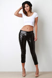 Sequin High Waist Capri Pants