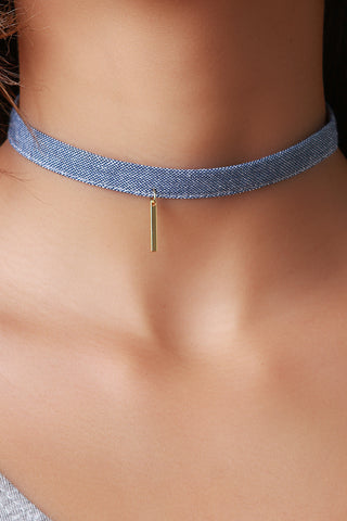 Charmed Denim Choker