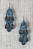 Antiqued Drop Chandelier Earrings