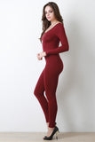 Scoop Neck Jersey Knit Jumpsuit