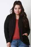 Shawl Collar Open Front Cocoon Cardigan