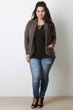 Shawl Collar Open Front Cocoon Cardigan